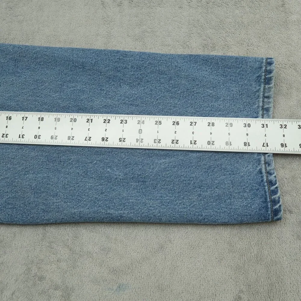 Carhartt Jeans Mens Size 44x32 Blue Relaxed Fit 100% Cotton Denim Workwear